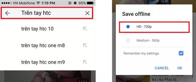 Cách tải video YouTube về điện thoại không dùng phần mềm: Bước 3