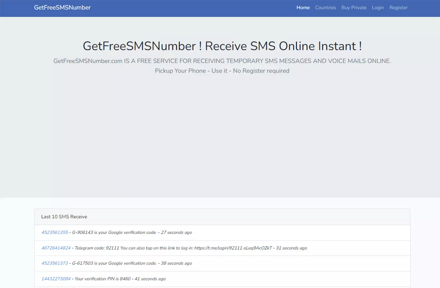 Get Free SMS Number
