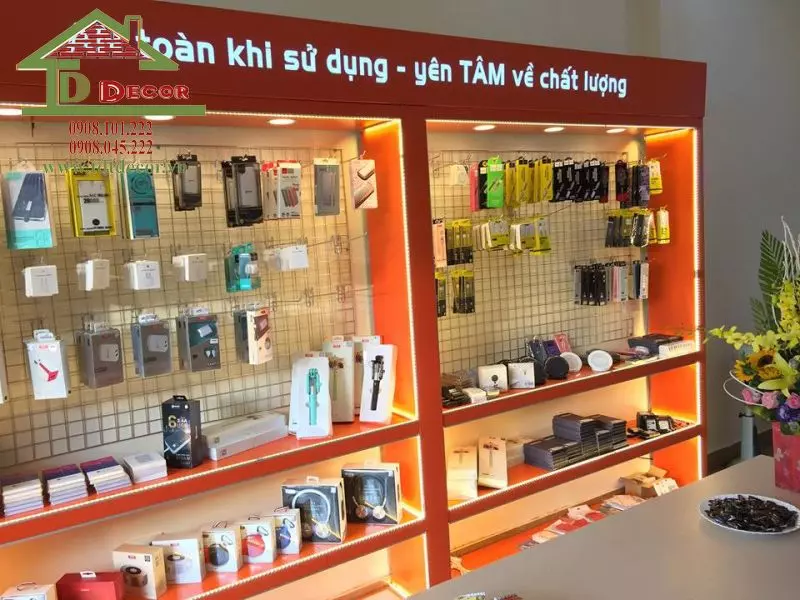 Mẫu thiết kế cửa hàng phụ kiện điện thoại