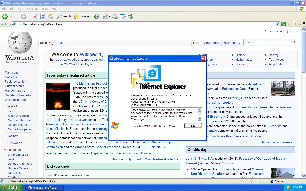 Internet Explorer Phiên bản 6.0