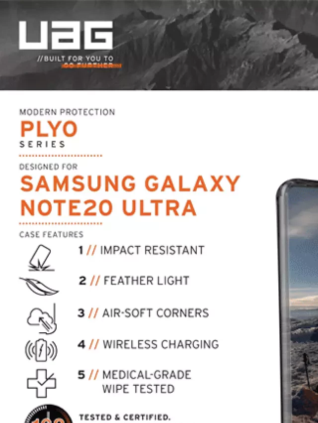  Ốp lưng Samsung Galaxy Note 20 Ultra UAG Plyo Series: Bảo vệ hoàn hảo cho điện thoại của bạn